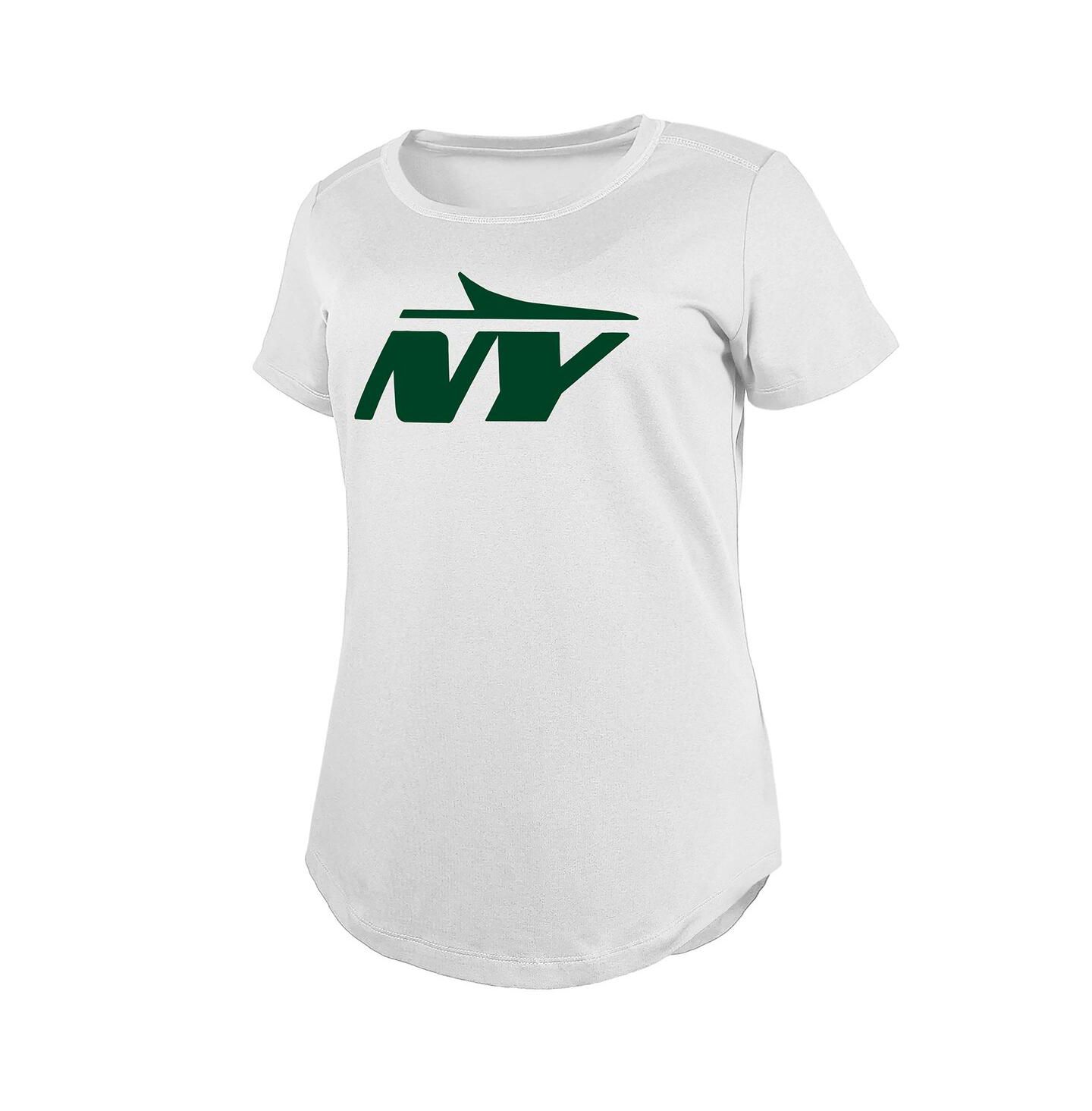 Женская футболка New Era White New York Jets NY Logo — фото 3