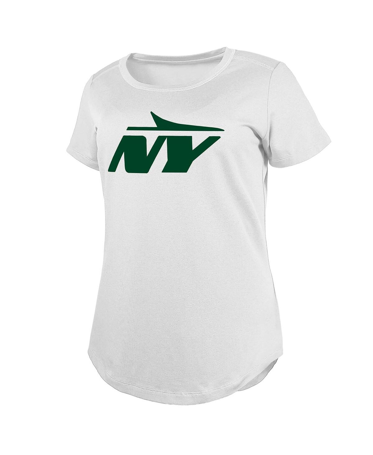 NEW ERA WOMEN'S WHITE NEW YORK JETS NY LOGO T-SHIRT 