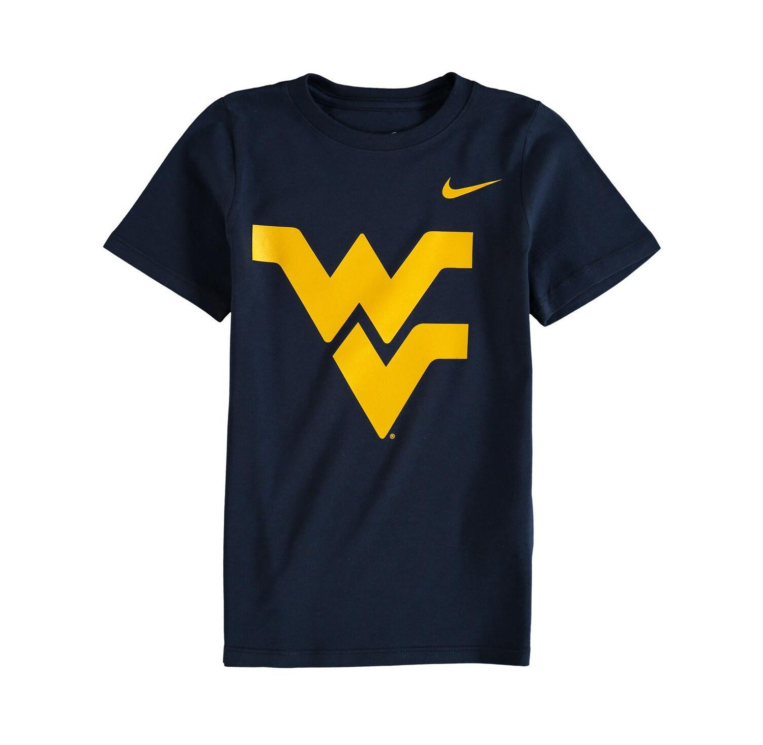 Little Boys and Girls Navy West Virginia Mountaineers Logo T-Shirt