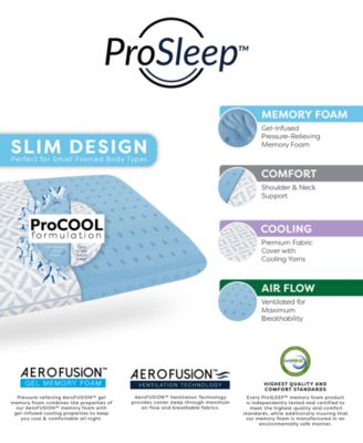 Cool Comfort Memory Foam Low-Profile Pillow, King, Exclusively at Macy’s