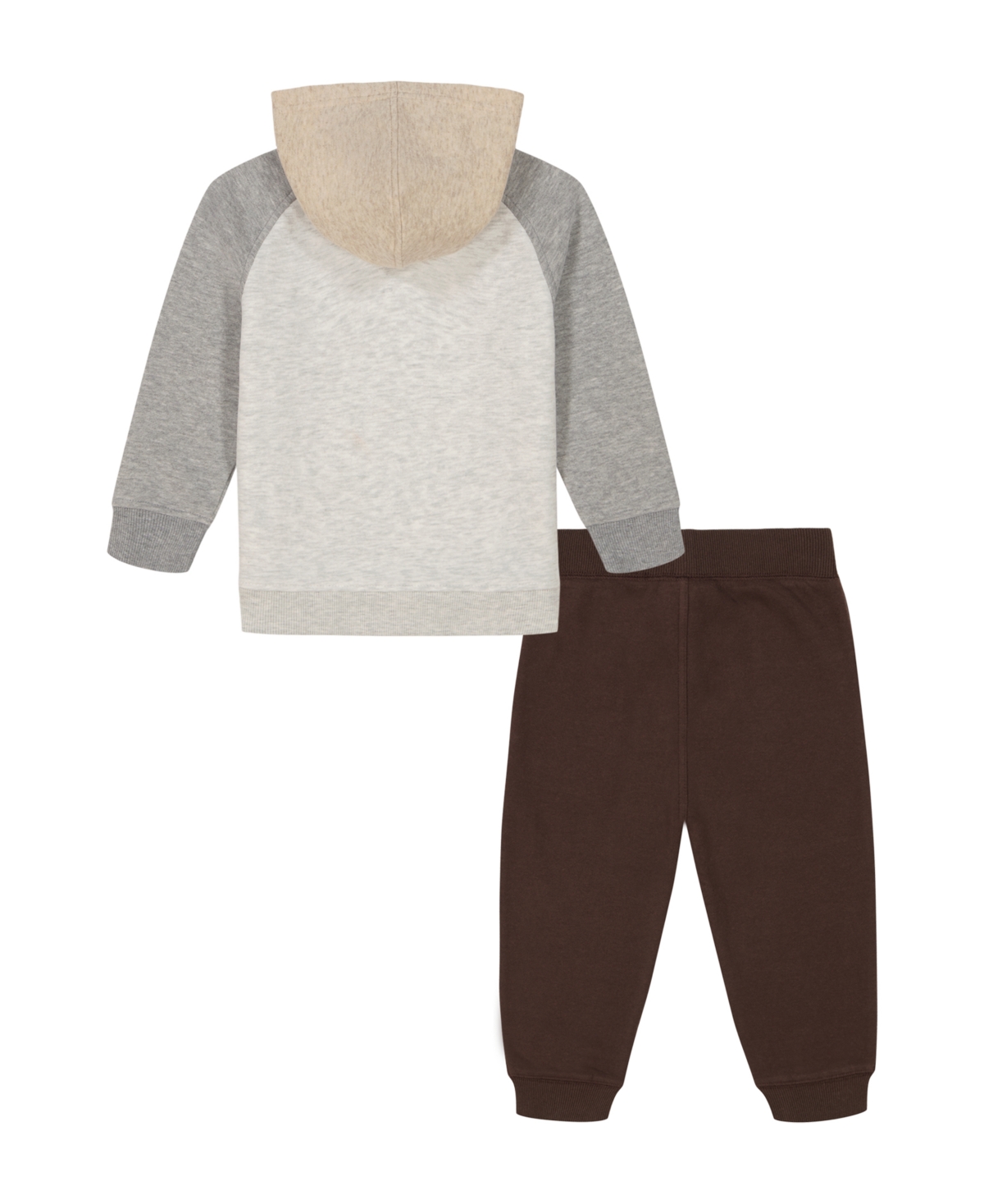 Kids Headquarters Toddler and Little Boys, Fleece Dino Raglan Hoodie Joggers, 2-Piece Set