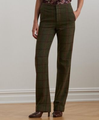 Lauren Ralph Lauren - Women's Checked Twill Straight-Leg Pants