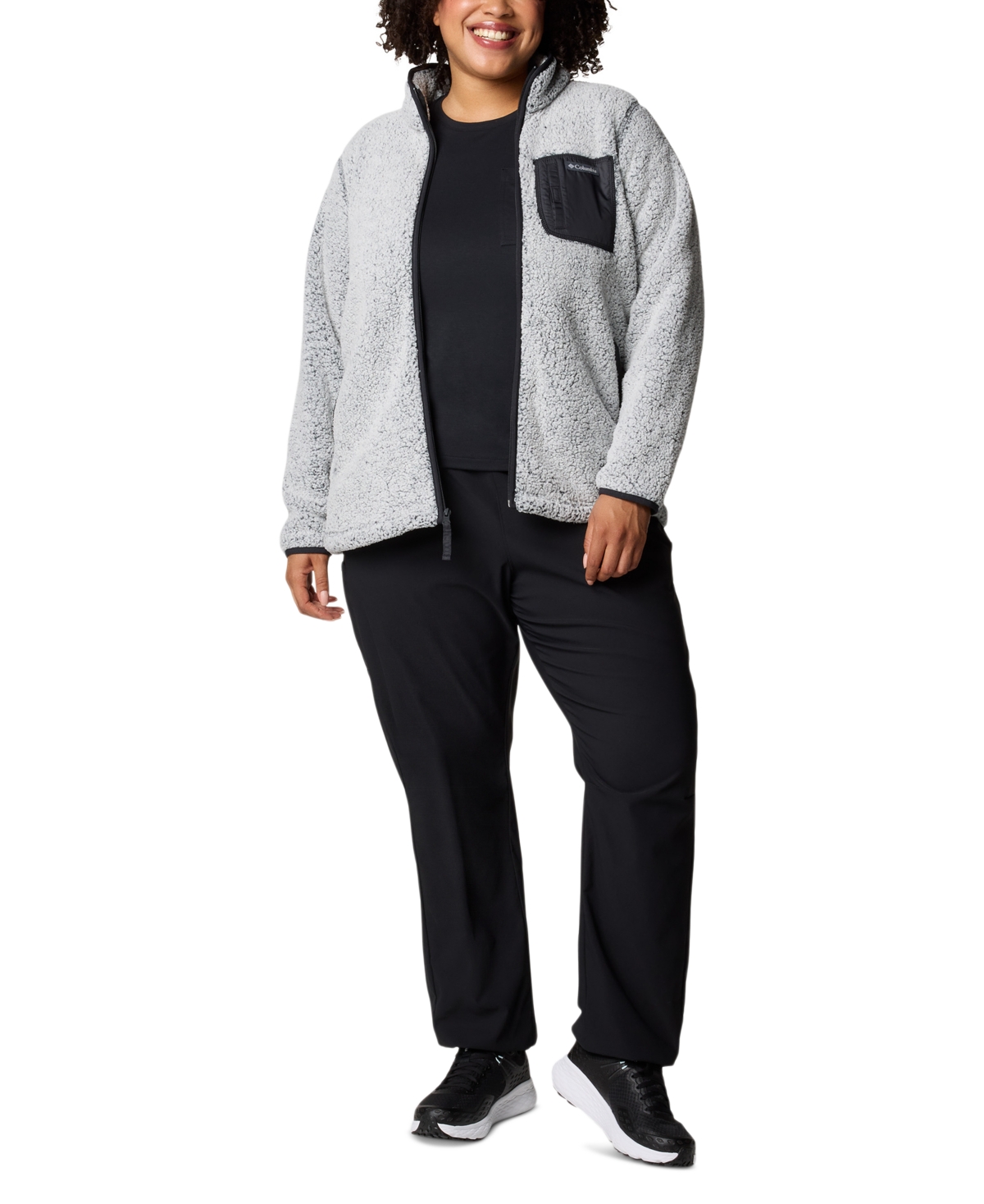 Columbia Plus Size West Bend Full Zip Ii Fleece Jacket In Gray