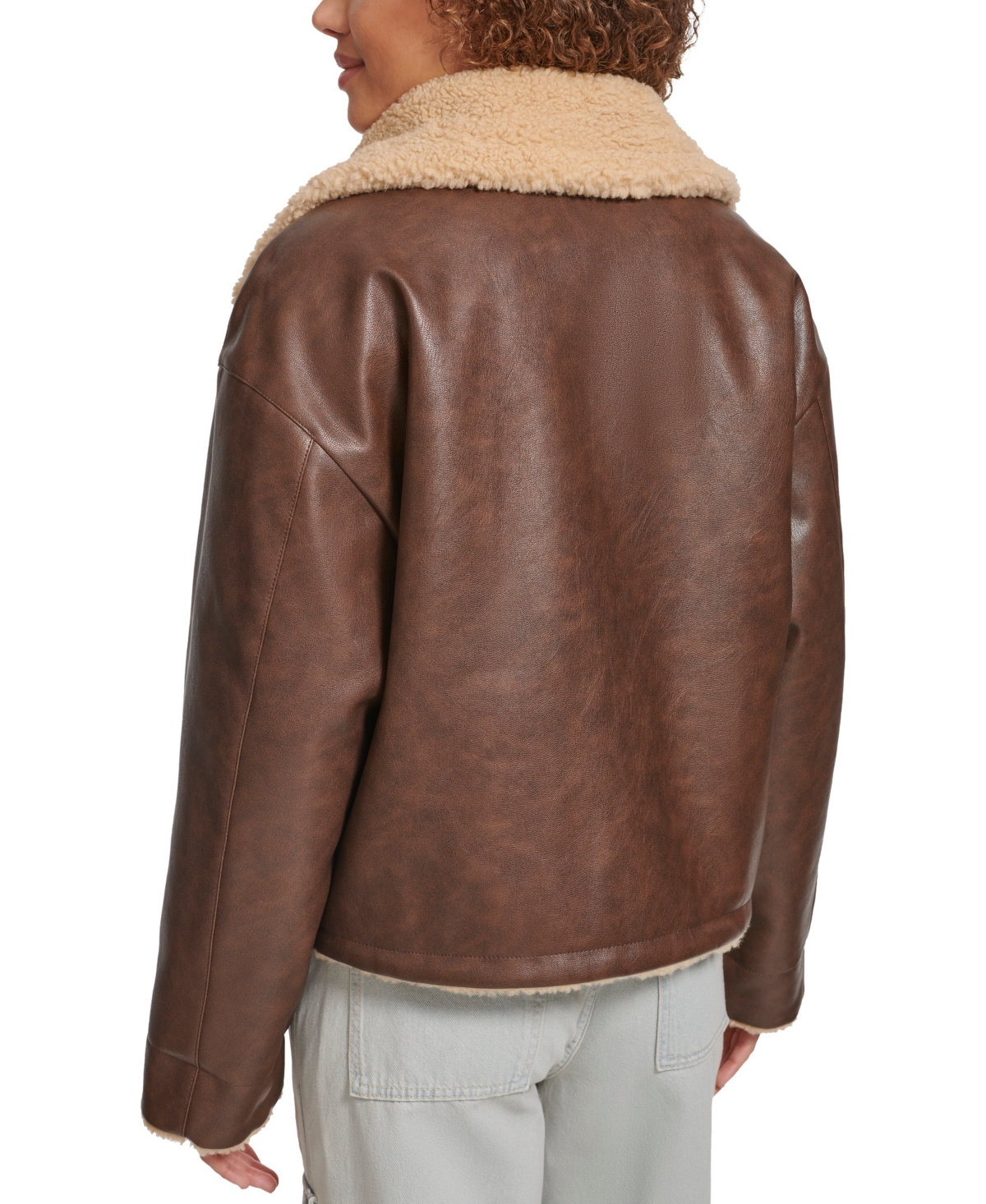 Levi's Women's Reversible Sherpa Shorty Jacket In Sesame