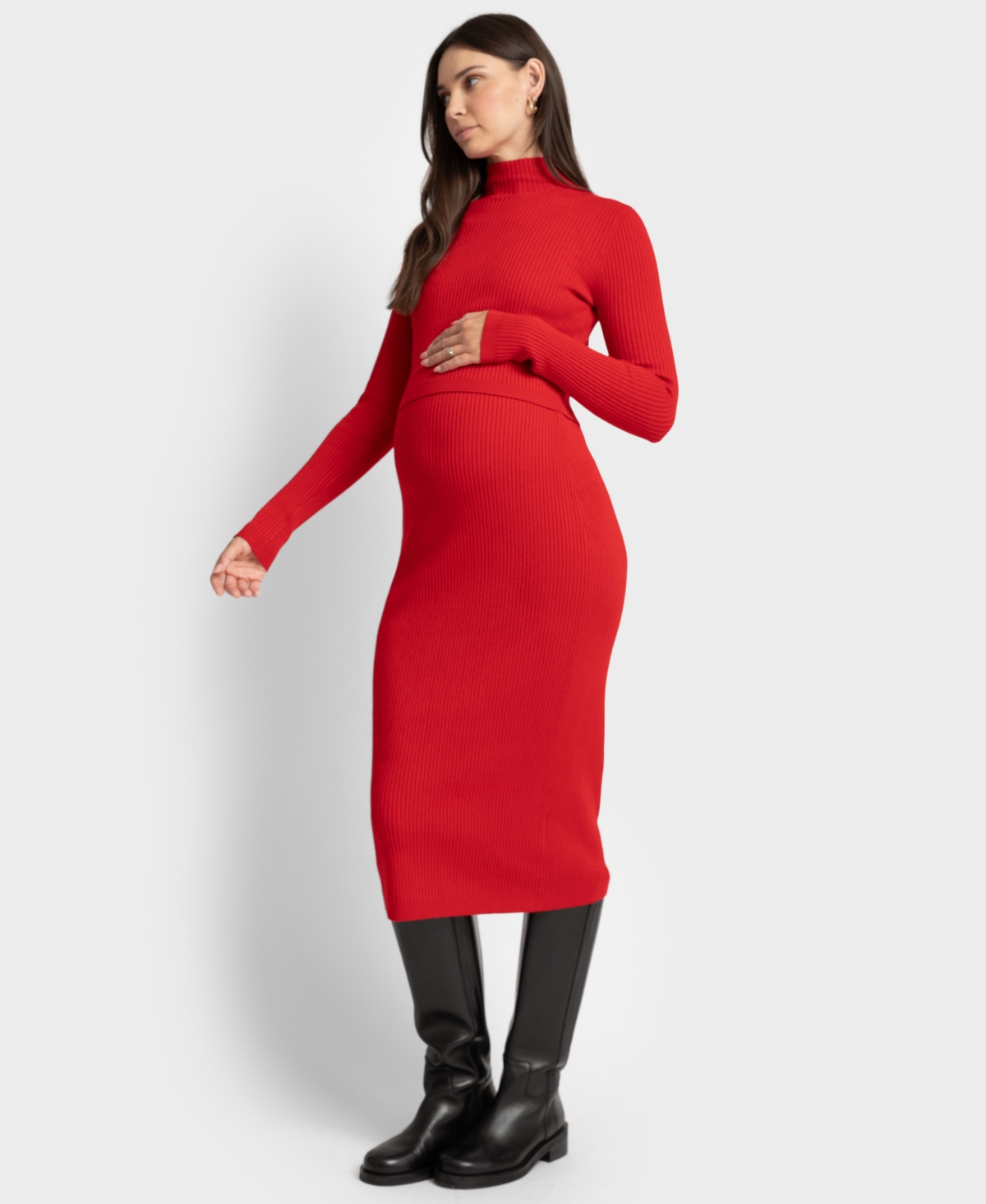 SERAPHINE WOMEN'S RIBBED MATERNITY DRESS 