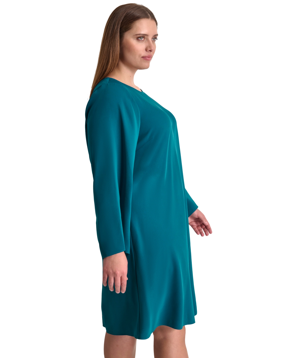 Dkny Plus Size Jewel-Neck Wide-Sleeve Shift Dress