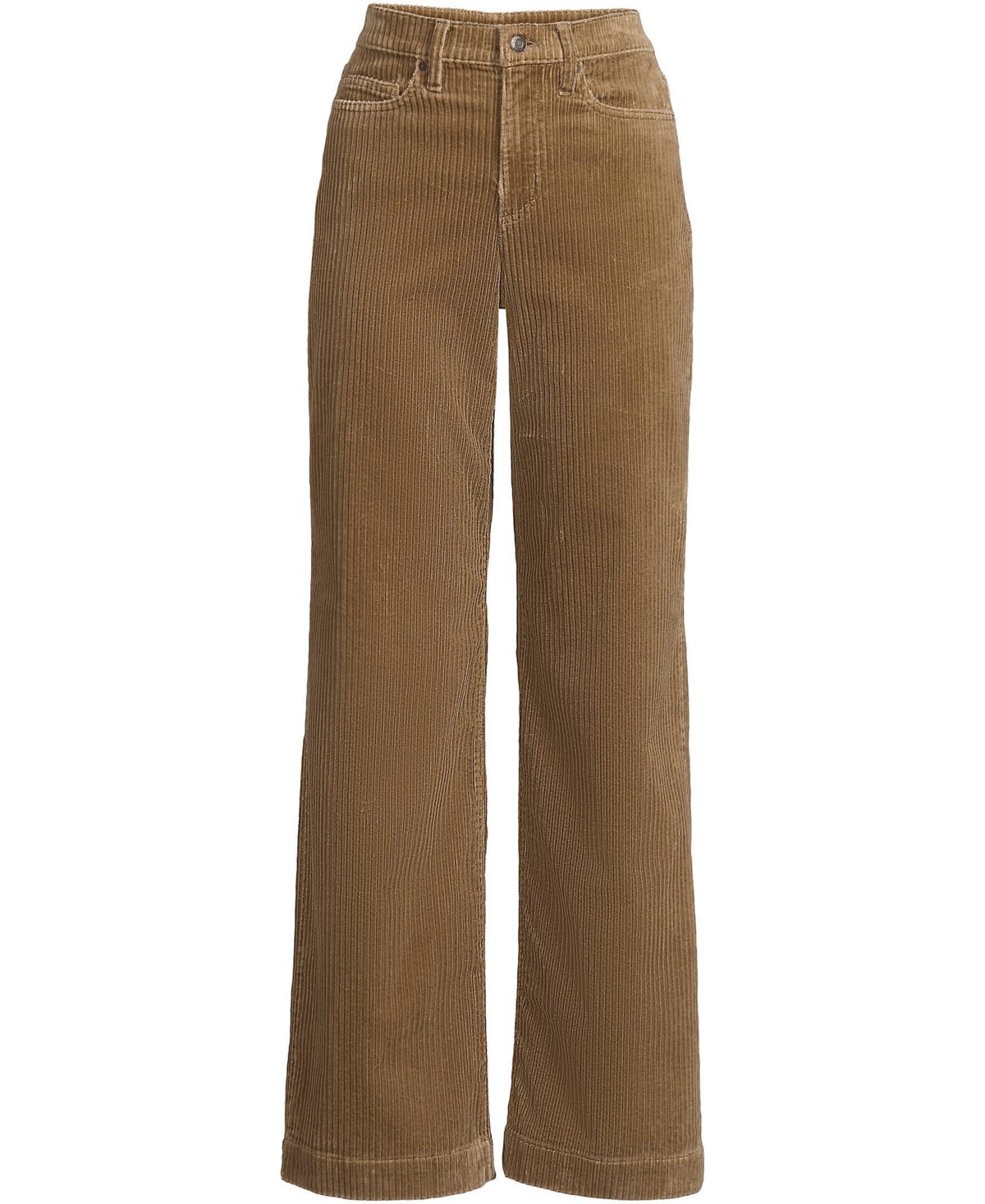 Lands' End Petite High Rise Wide Leg Corduroy Pants