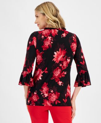 Petite Vintage Enchantment 3/4-Sleeve Top, Created for Macy's