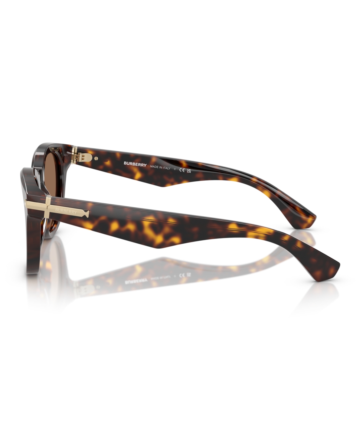 Burberry Geometric Frame Sunglasses In Havana