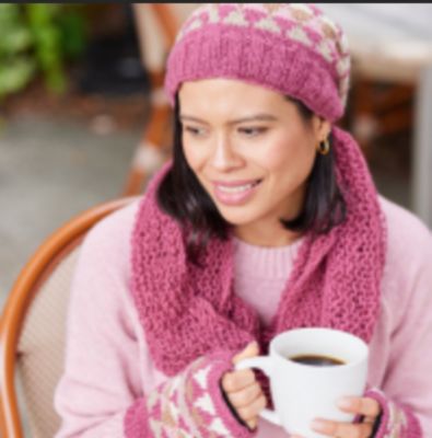 Women s Artisan Hand-Knit Jaya Harlequin Wool Half Mitten