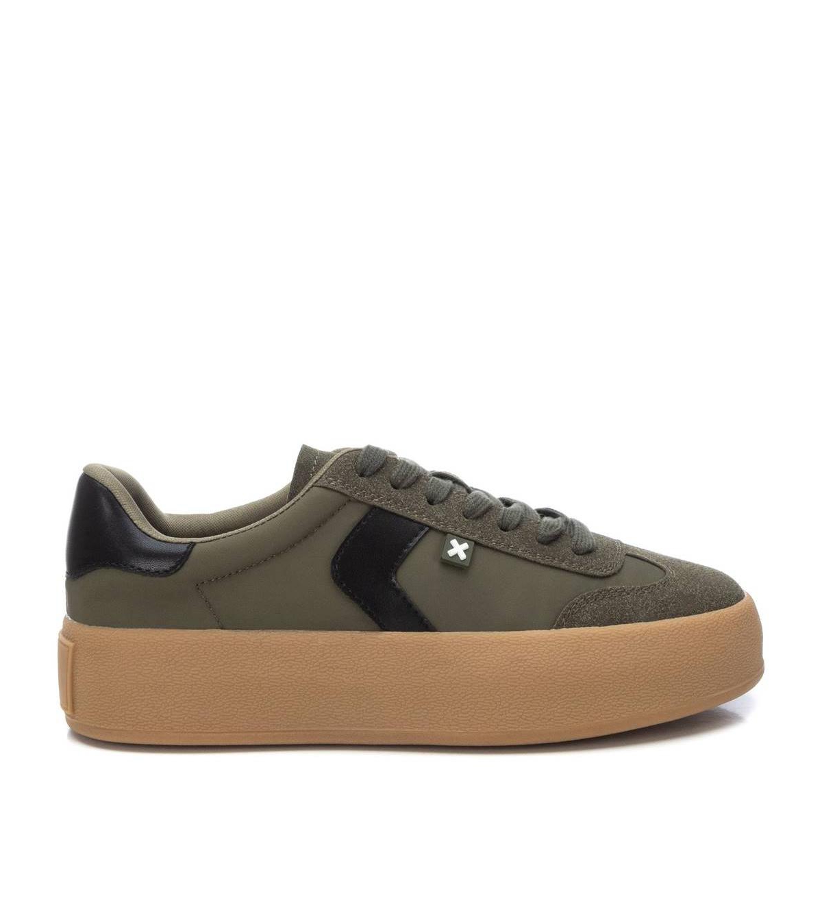 Women's Lace-Up Sneakers By Xti - Khaki