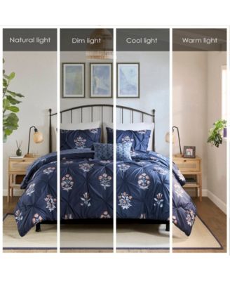 Marfa Pintuck 4-Pc. Comforter Set, Full/Queen