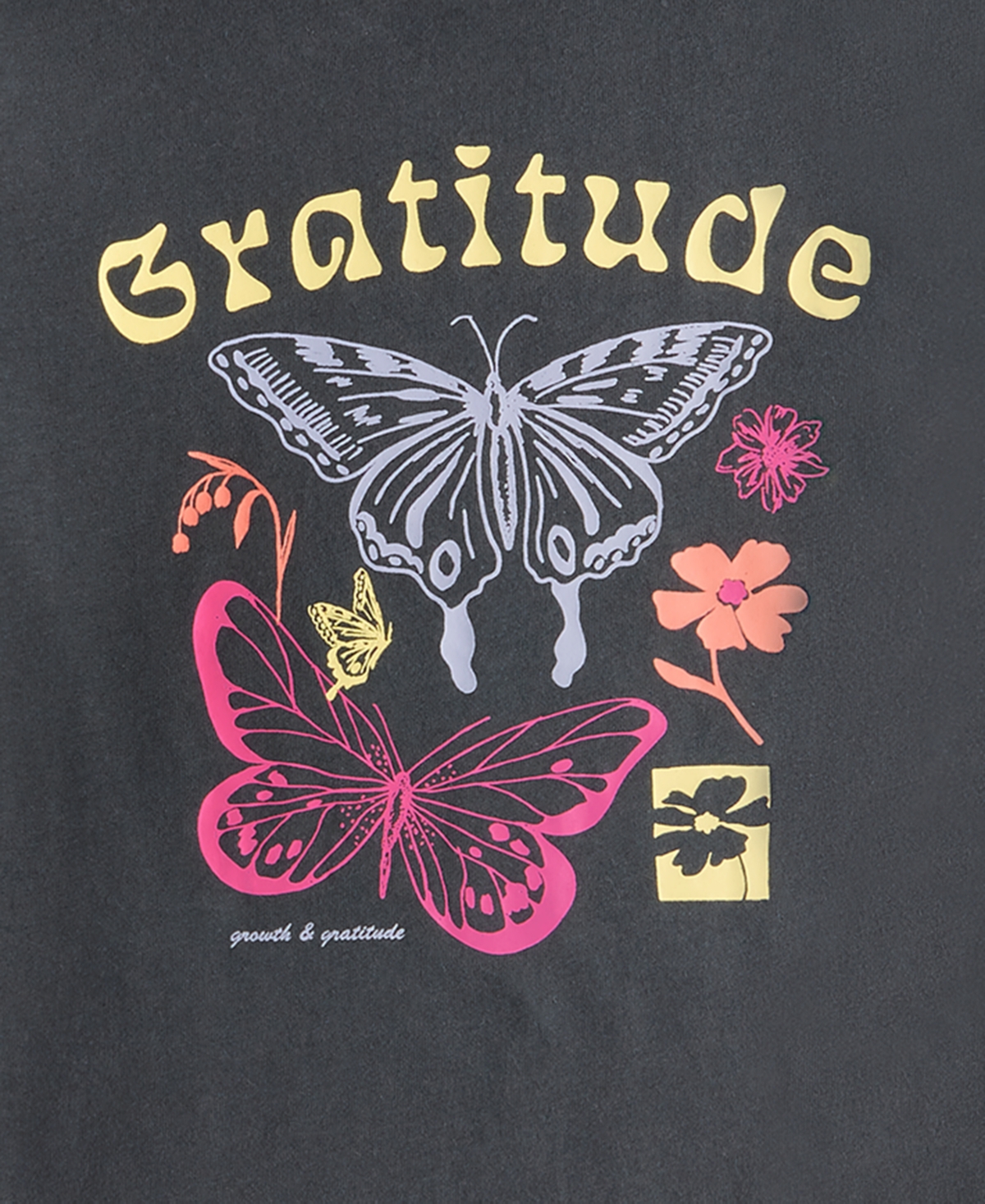 Epic Threads Little & Big Girls Gratitude Graphic Layered-look T-shirt, Created For Macy's In Grey Jewel