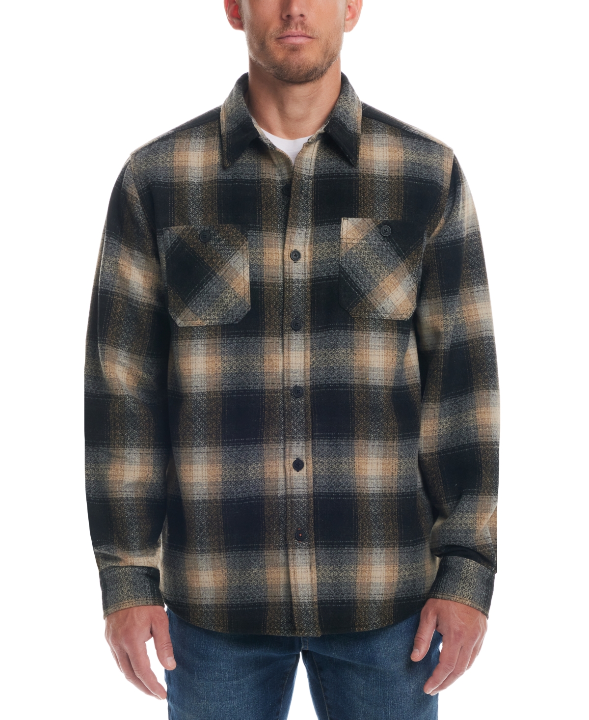 WEATHERPROOF VINTAGE MEN'S FLANNEL SHIRT JACKET