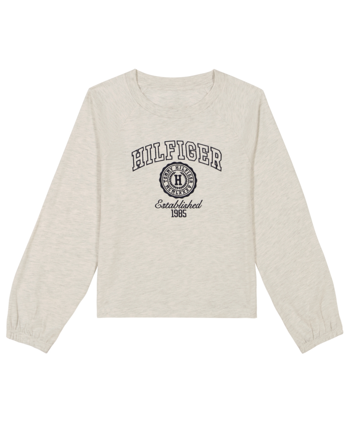 Tommy Hilfiger Big Girls Varsity Embroidered Long Sleeve Tee