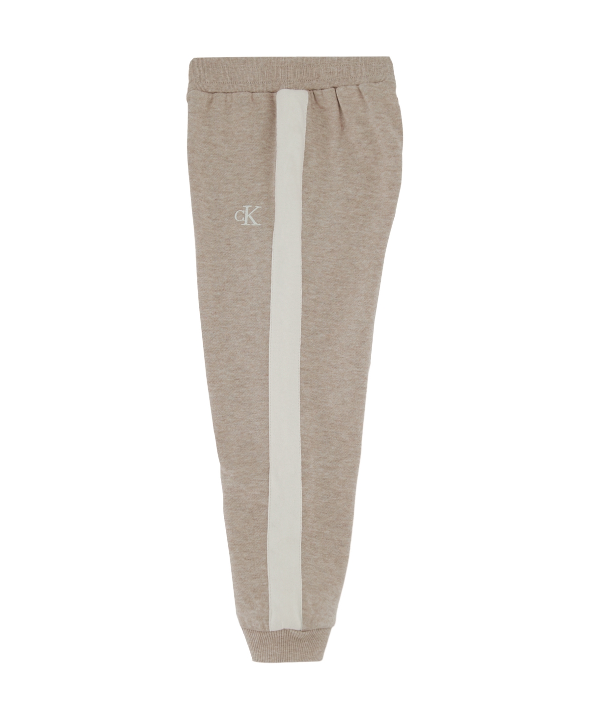 Calvin Klein Toddler and Little Girls Side-Striped Signature Fleece Hoodie, 2-Piece Set