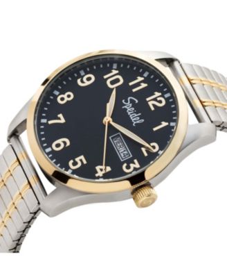 Men's Essential Watch With Twist-O-Flex in Dual Tone Black