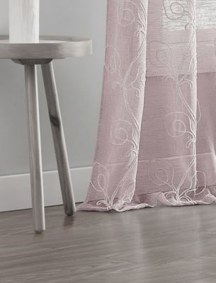 Stella Linen Look 76" W x 63" L Grommet Window Panel Set