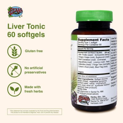 Herbs Etc Liver Tonic, 60 Ct