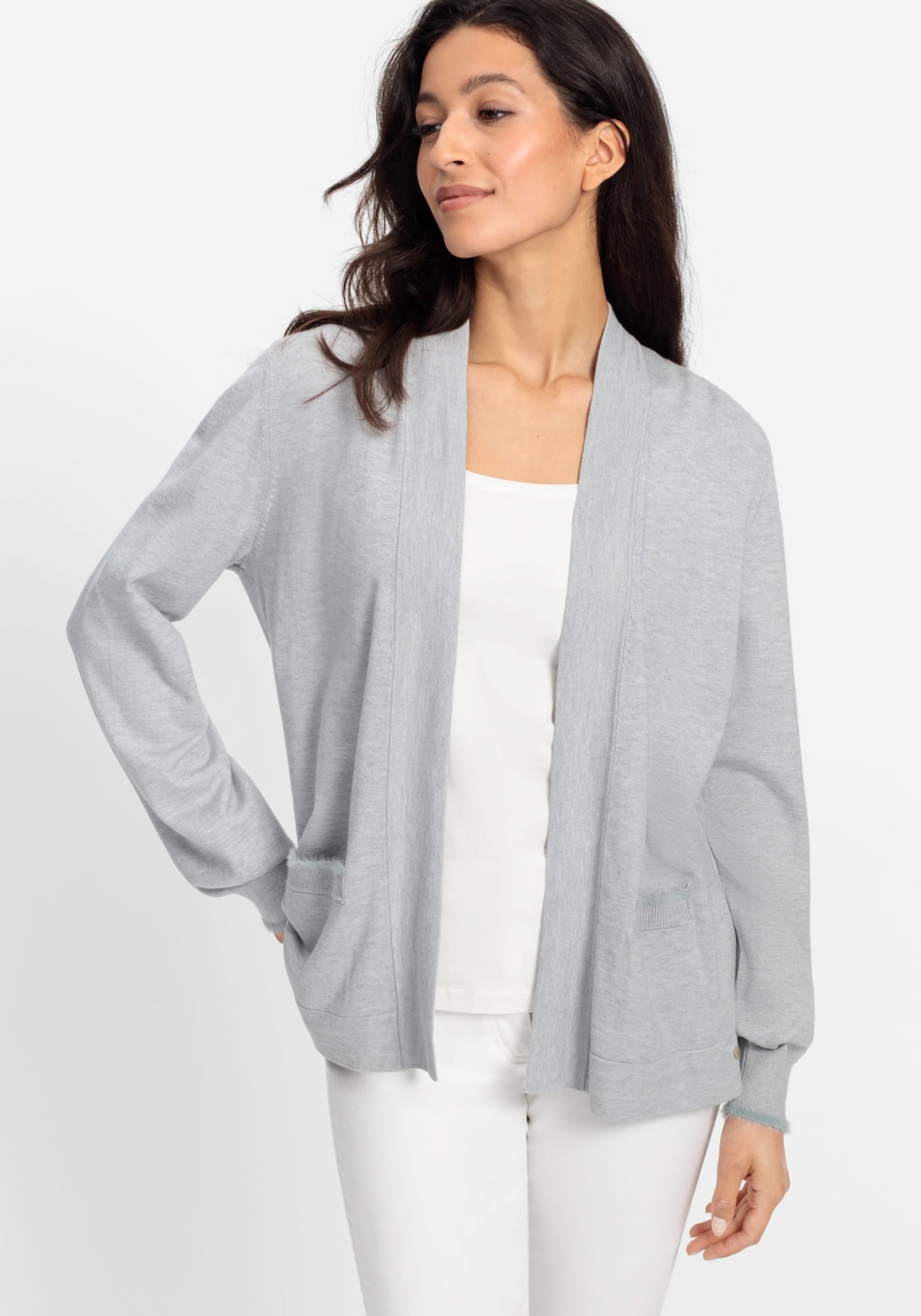 Olsen Women's Long Sleeve Open Front Cardigan