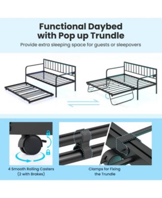 Twin Daybed with Charging Station and LED Lights