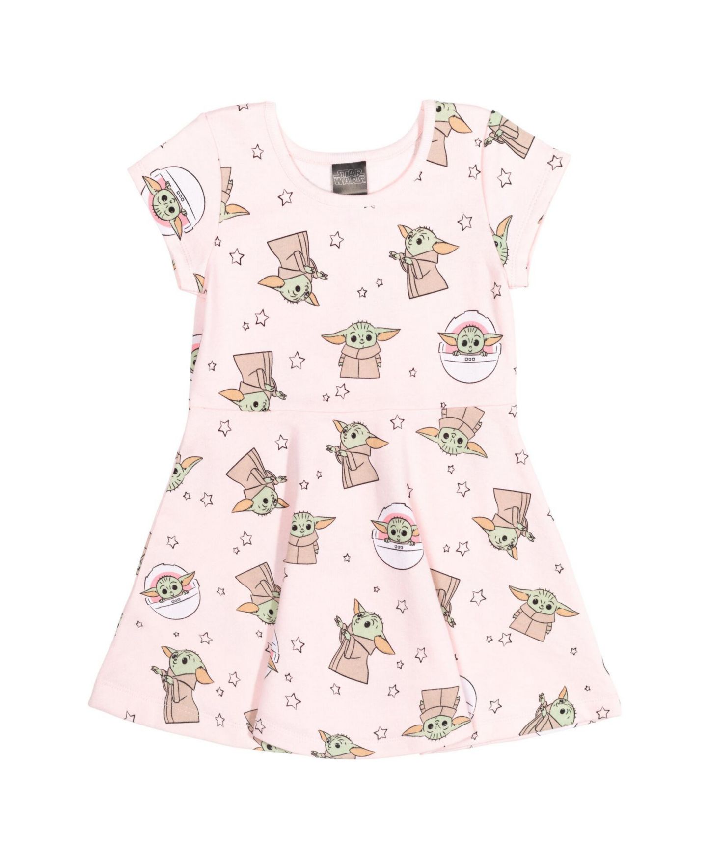 Платье Star Wars Yoda French Terry Skater Dress to для девочек, цвет: Розовый — фото 6