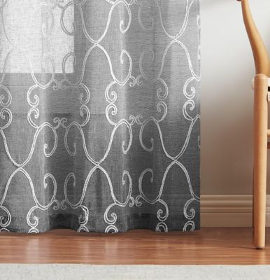 Sophia Linen Look 76" W x 84" L Grommet Window Panel Set