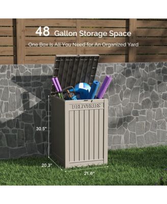 48 Gallon Outdoor Patio Deck Storage Box Floor Decor