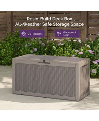 100 Gallon Outdoor Patio Deck Storage Box Floor Decor