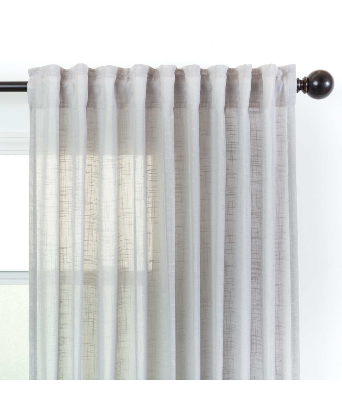 Chanasya Premium 2-Panel Soft Textured Semi Sheer Curtains for Window Living Room Bedroom Kitchen Office - Natural Light Filtering Privacy window Trea