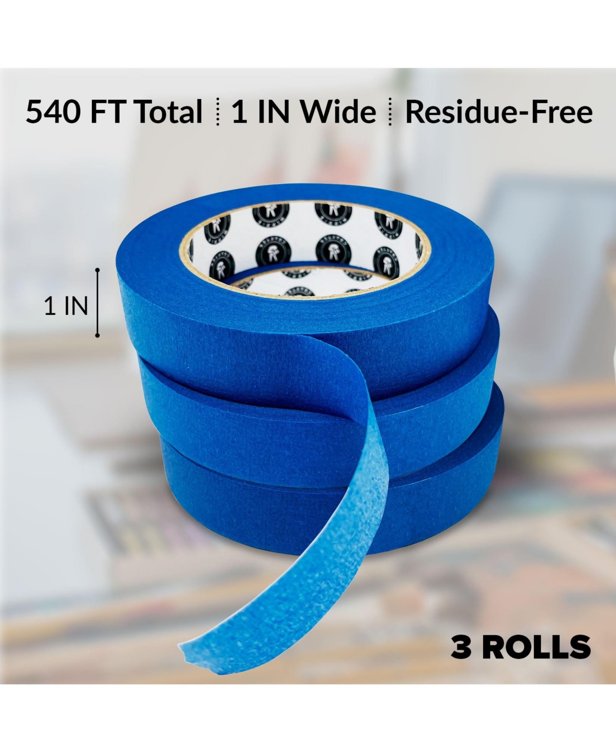 Hippie Crafter Blue Painters Tape 3 Pack