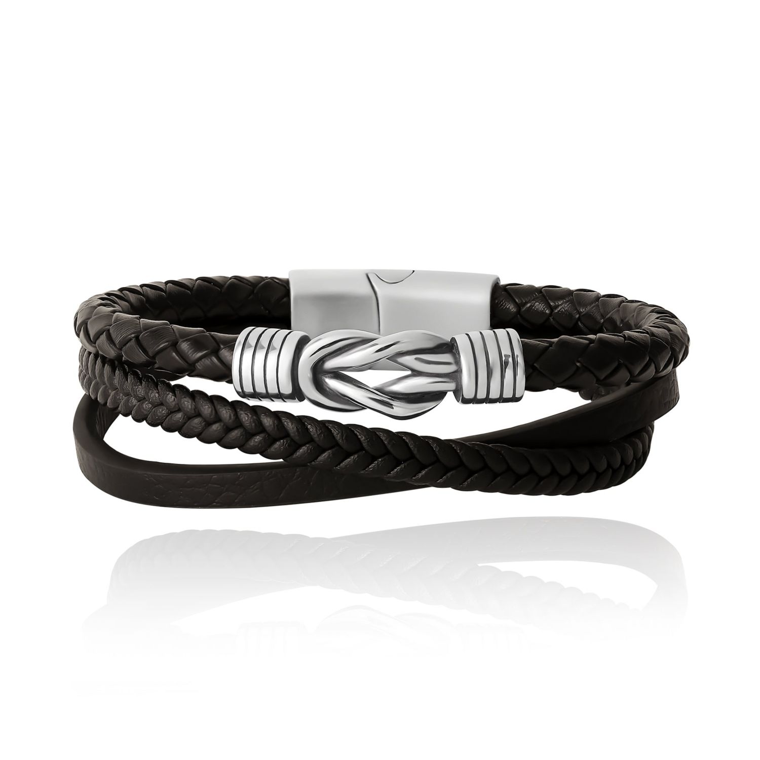 Stainless Steel (316L) Knot 3-Row Bracelet