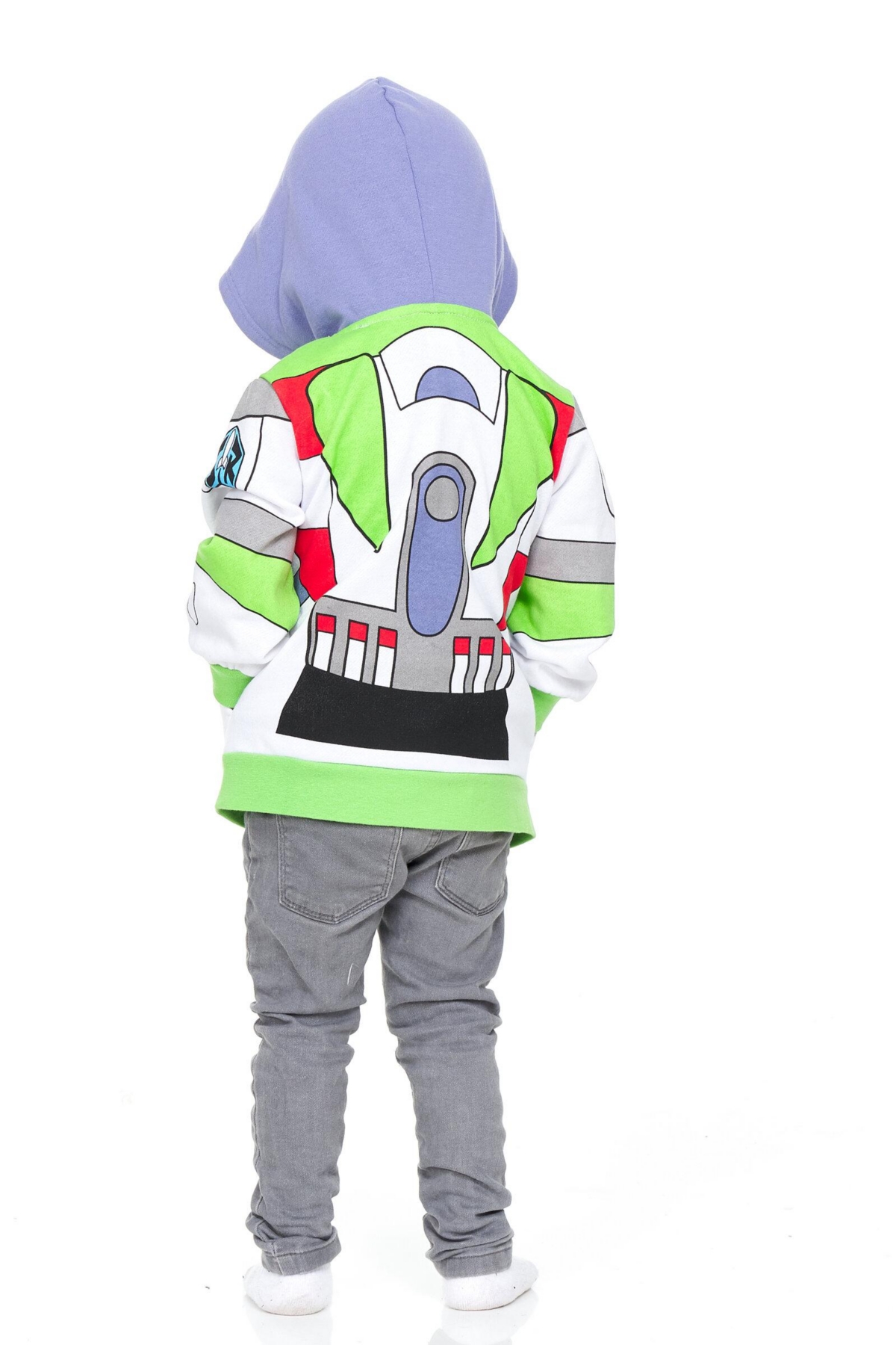 Disney Pixar Toddler Boys Toy Story Buzz Lightyear Fleece Zip Up Hoodie to