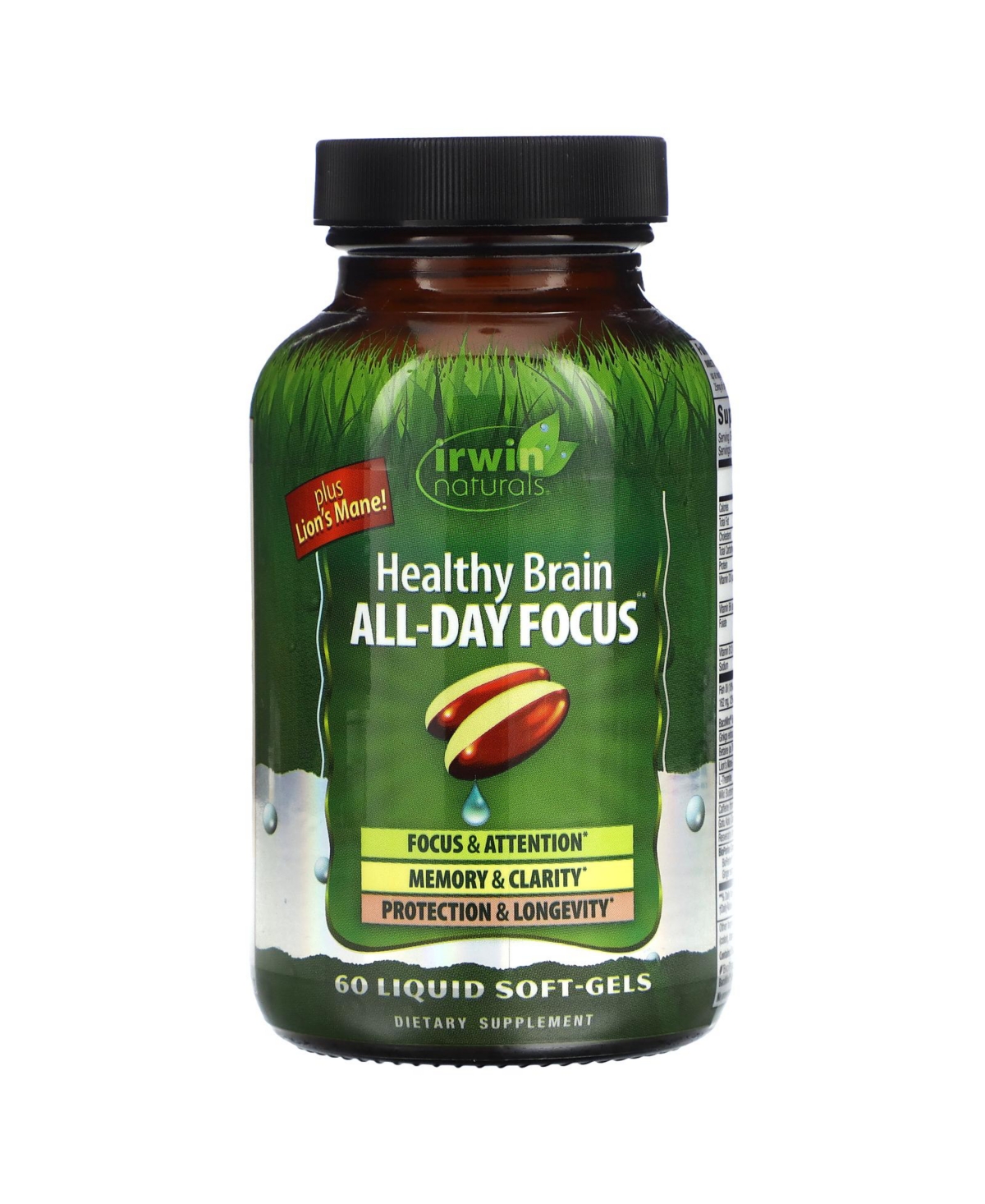 Healthy Brain All-Day Focus - 60 Liquid Soft-Gels
