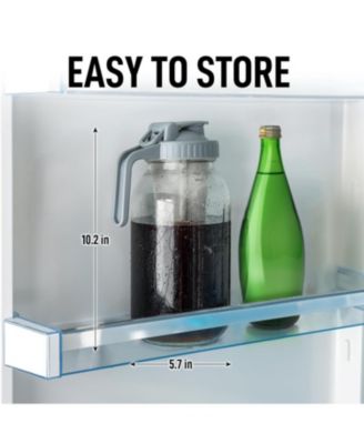 Premium Cold Brew Coffee Maker - 64oz Mason Jar With Leak-Proof Lid & Extra Thick Glass