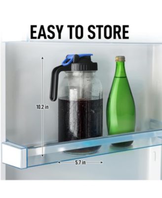 Premium Cold Brew Coffee Maker - 64oz Mason Jar With Leak-Proof Lid & Extra Thick Glass