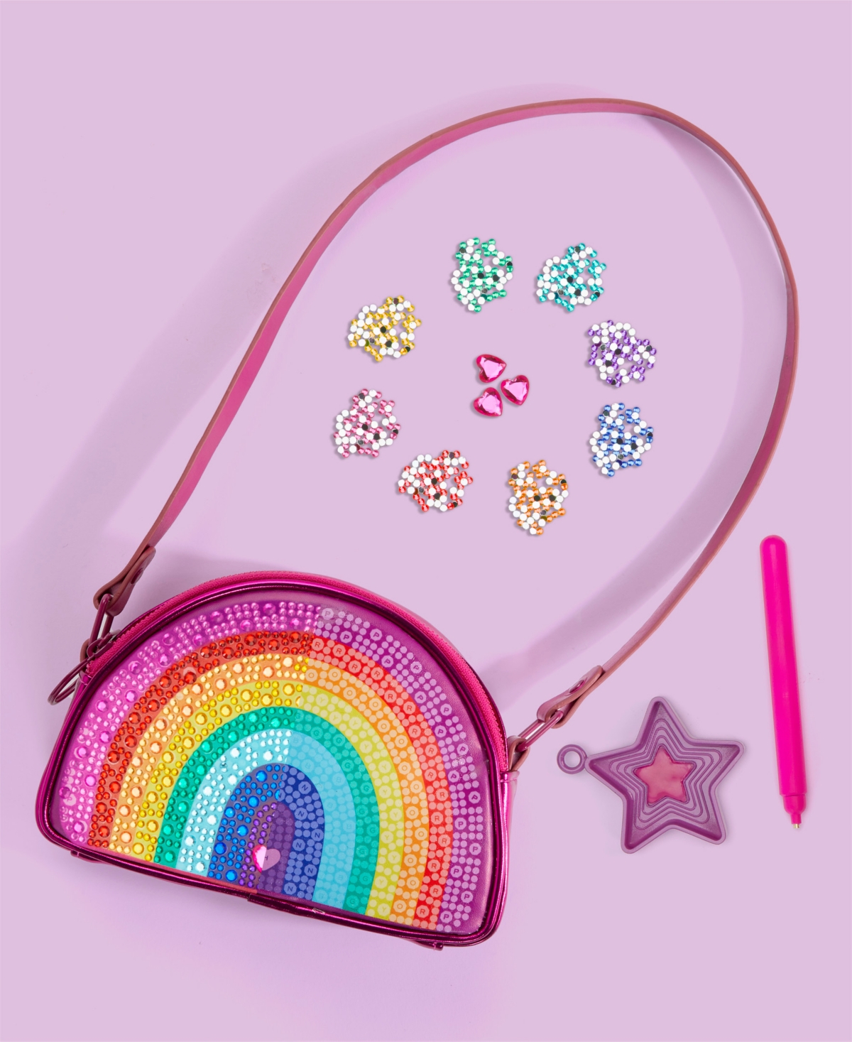 Geoffrey's Toy Box Diy Rainbow Bling Purse Diamond Painting Kit In No Color