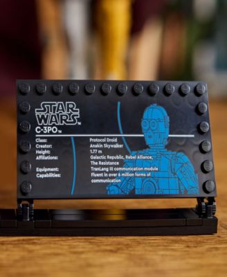 Star Wars C-3PO Buildable Droid Figure for Build and Display Toy Set 75398, 1138 Pieces