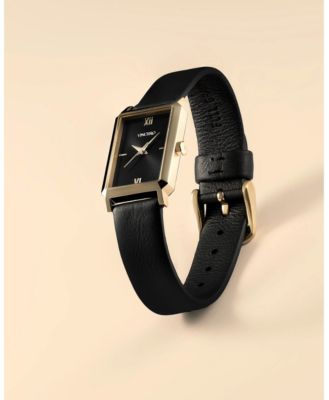 Womens Ava 2.0 Rectangular Quartz Watch with Full Grain Ecco Leather Strap