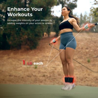 2 LB Wearable Arm Weights, Set of 2 (1LB Each), Adjustable Silicone Ankle Weights