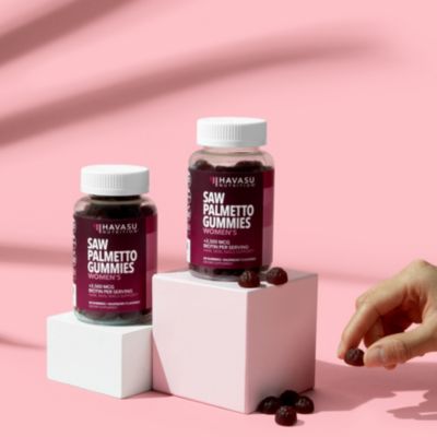 Saw Palmetto for Women + 2500 mcg Biotin Gummies, DHT Blocker & Biotin Gummies for Hair Skin & Nails, Postpartum Hair Growth, 60ct