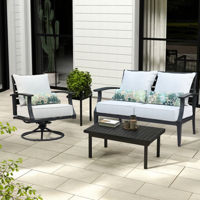 24&amp;#x201D; x 24&amp;#x201D; Patio Furniture Outdoor Deep Seat (2 Back 2 Seater 2 Pillow )