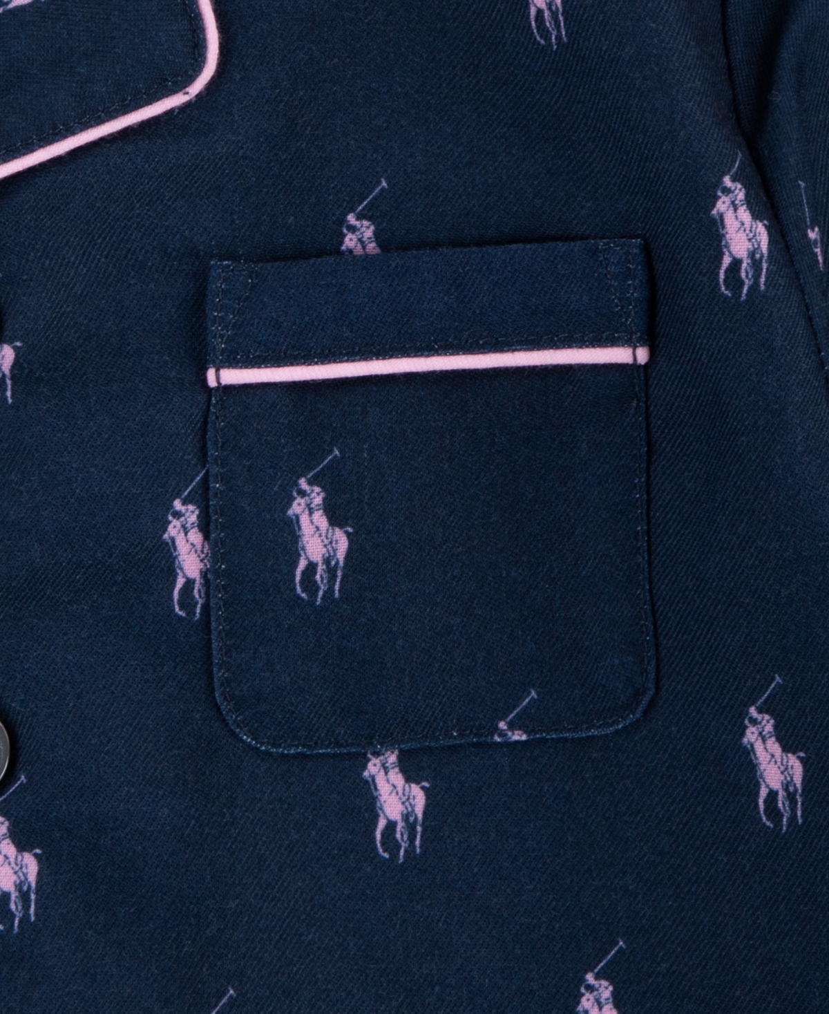 Polo Ralph Lauren Toddler Girls Woven Long Sleeve and Pant Pajamas, 2-Piece Set