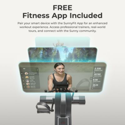 2-in-1 Smart Pedal Exerciser, Motorized Under Desk Exercise Peddler, Mini Bike with Exclusive SunnyFit App Bluetooth Connectivity