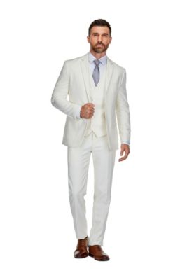 Men's 3-Piece Premium Vested 3-Piece Slim Fit Suit
