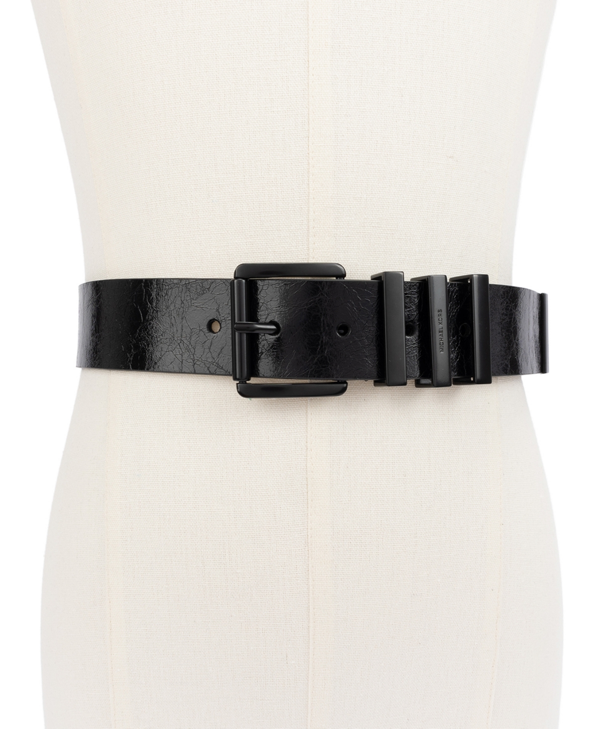 Michael Michael Kors Women's Gold-Tone Leather Belt
