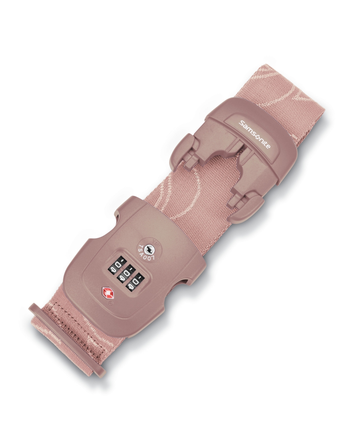 Samsonite 3-dial Luggage Strap In Dusty Rose