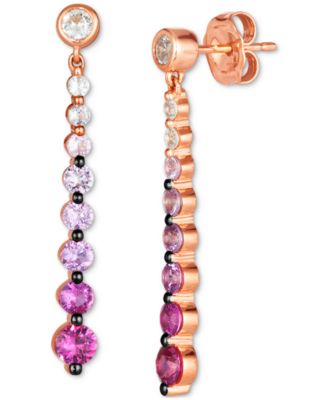 Outlet 6-in-1 Pink Drop Earrings