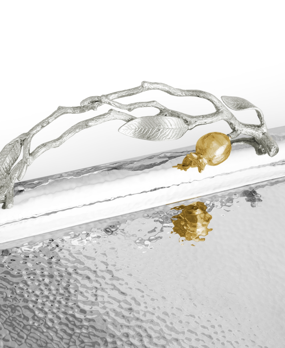 Michael Aram Pomegranate Silver And Gold Tone Serving Tray In No Color