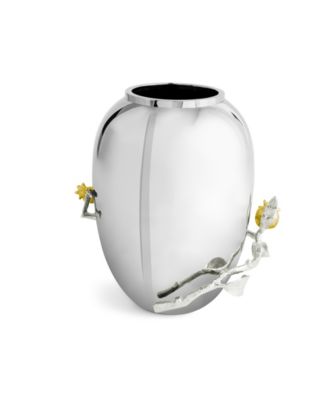 Pomegranate Silver and Gold Medium Vase